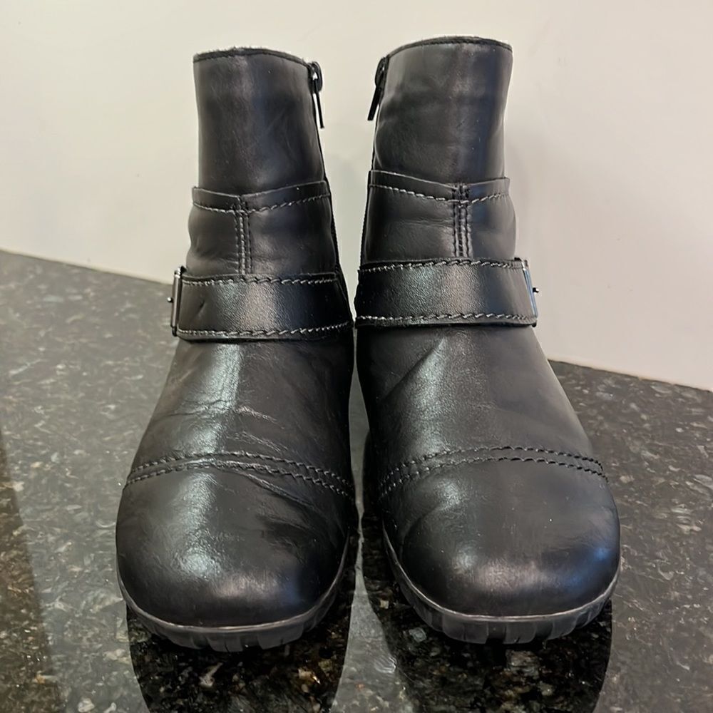 Rieker Women’s Black Leather Ankle boots, size 37 Leather. Faux fur lining. - Picture 2 of 11
